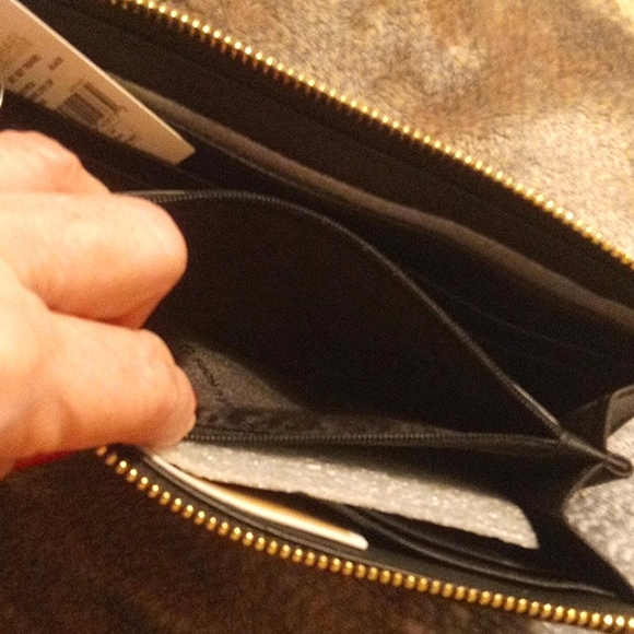 NWT $298💕 MICHAEL KORS Jet Set Travel 3/4 Zip Around Black Leather Wallet! - Picture 8 of 10